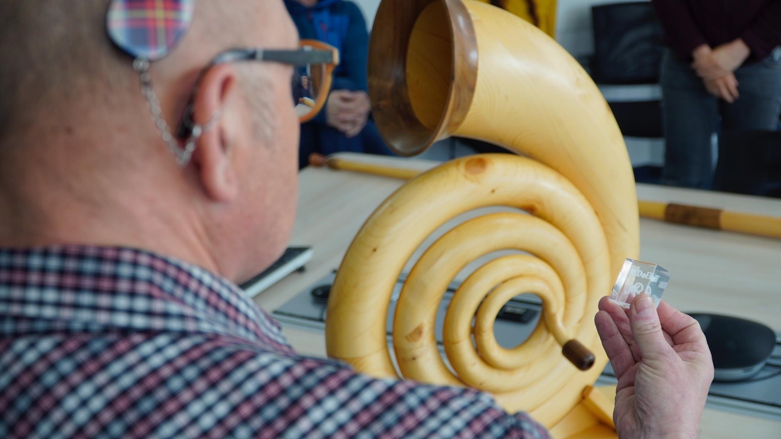Ein Musikinstrument in Form einer Cochlea
